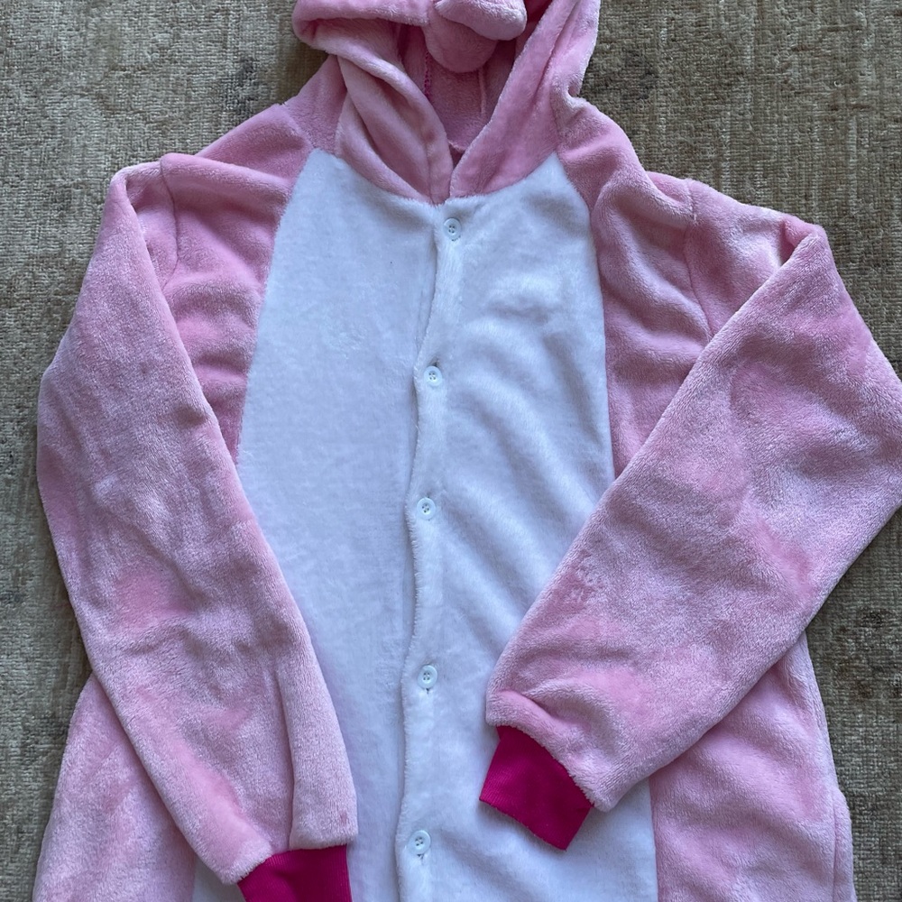 Pink and White Unicorn Onesie Pajamas - Picture 12 of 16